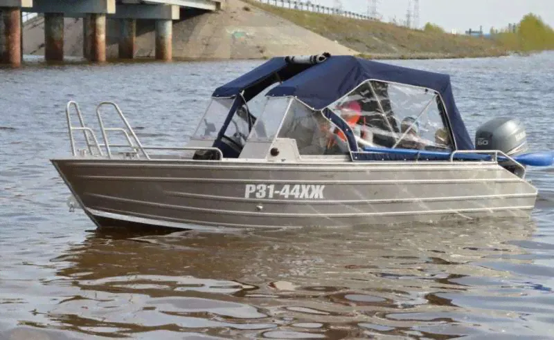 Алюминиевая лодка Аллюр-45 с мотором yamaha 60-0